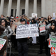 Activists at a protest in Olympia, Washington, on February 8, 2019.